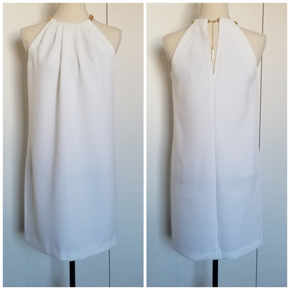 Michael Kors Chain-Neck Halter Dress